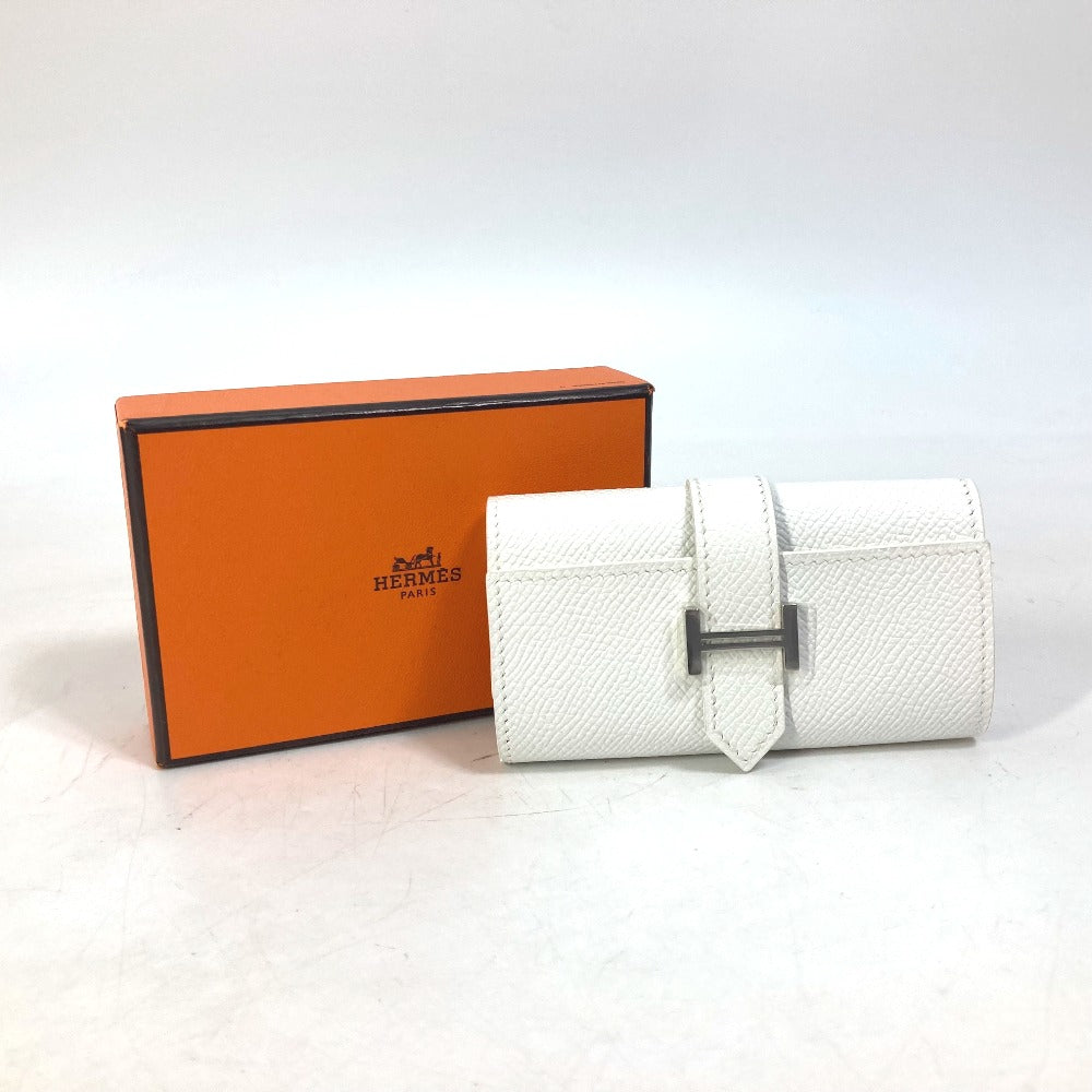 HERMES Key case Key holder  Epsom white HMetal Bean unisex(Unisex) Used Authentic
