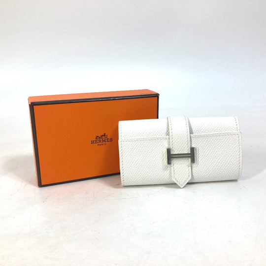 HERMES Key case Key holder  Epsom white HMetal Bean unisex(Unisex) Used Authentic