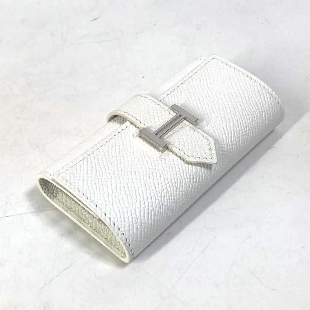 HERMES Key case Key holder  Epsom white HMetal Bean unisex(Unisex) Used Authentic