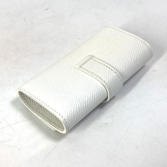 HERMES Key case Key holder  Epsom white HMetal Bean unisex(Unisex) Used Authentic