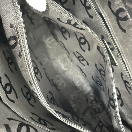 CHANEL Handbag Calfskin black CC COCO Mark Wild stitch Women Used Authentic