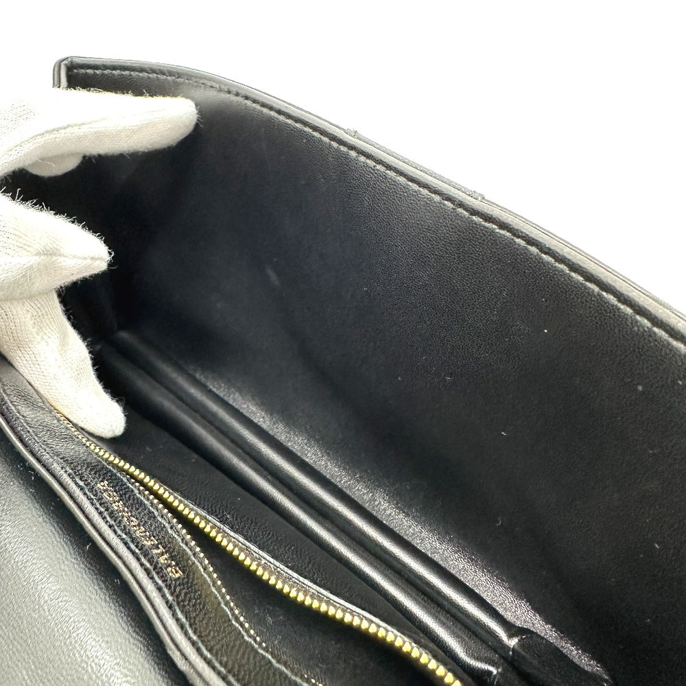 BALENCIAGA Shoulder Bag 580161 Nylon / leather black logo SHIFT BAG M Women Used Authentic