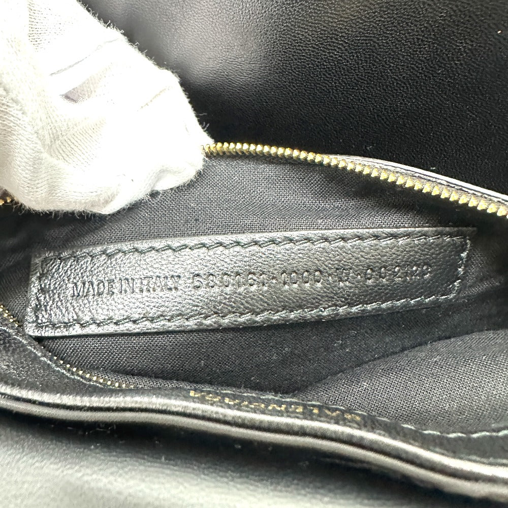 BALENCIAGA Shoulder Bag 580161 Nylon / leather black logo SHIFT BAG M Women Used Authentic