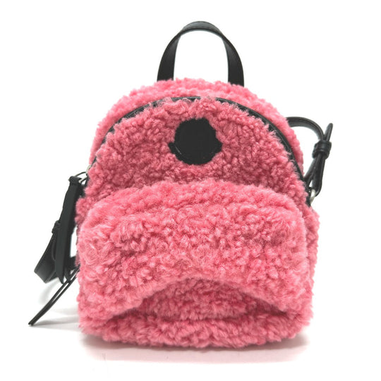 MONCLER Shoulder Bag G209B5L60000 54AM6 Polyester, Leather pink logo KILIA SMALL Women Used Authentic