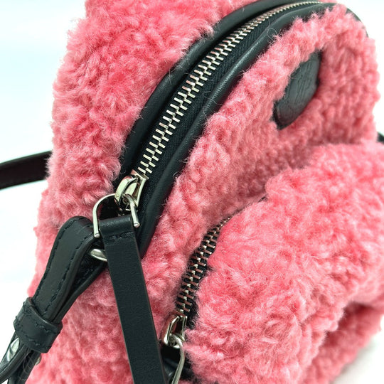 MONCLER Shoulder Bag G209B5L60000 54AM6 Polyester, Leather pink logo KILIA SMALL Women Used Authentic