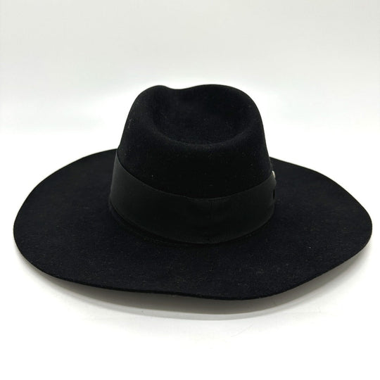 HERMES hat Felt wool black hat hat minicoo heart Women 58 Used Authentic