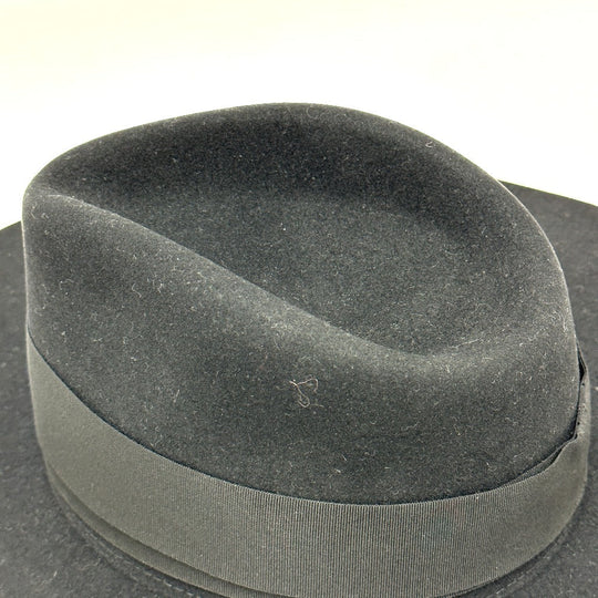 HERMES hat Felt wool black hat hat minicoo heart Women 58 Used Authentic