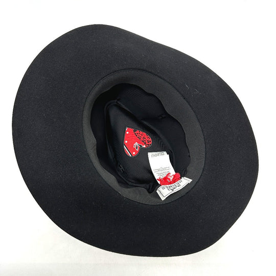 HERMES hat Felt wool black hat hat minicoo heart Women 58 Used Authentic