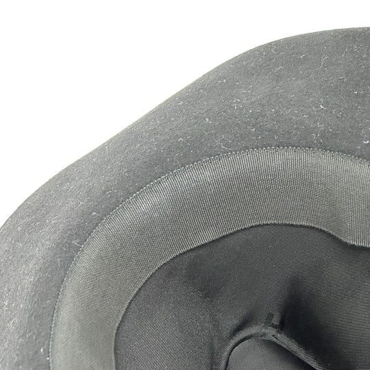 HERMES hat Felt wool black hat hat minicoo heart Women 58 Used Authentic