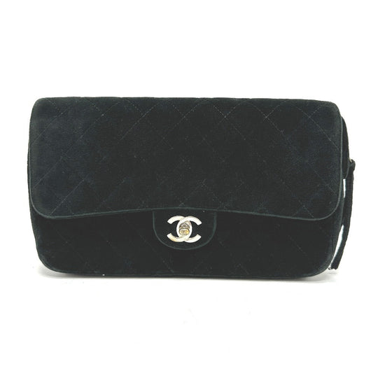 CHANEL Backpack Velor black Matrasse Backpack Women Used Authentic