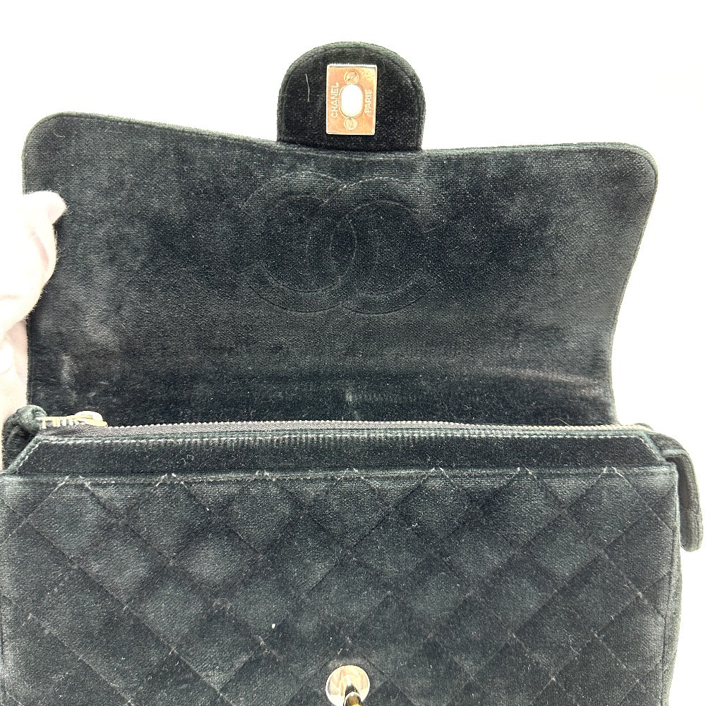 CHANEL Backpack Velor black Matrasse Backpack Women Used Authentic