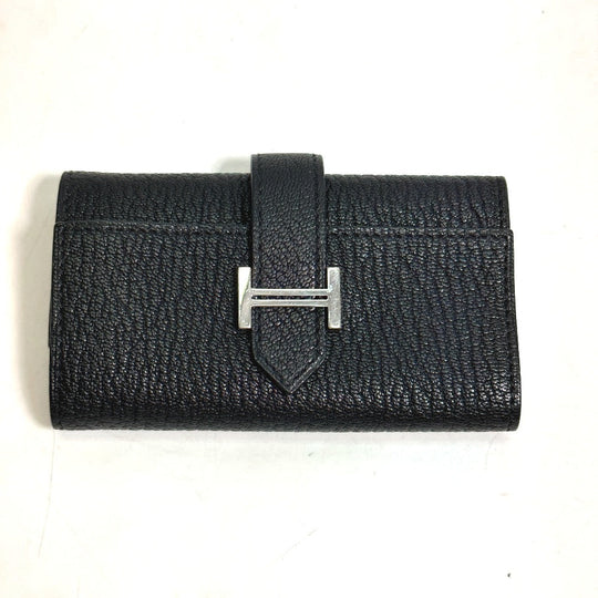 HERMES Key case Key holder  Chevre Misol black HMetal Key Bean unisex(Unisex) Used Authentic