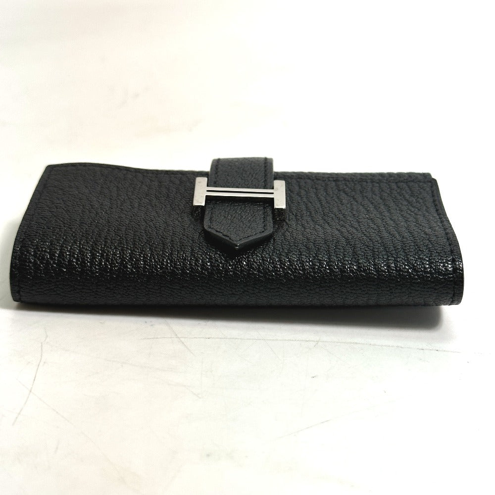 HERMES Key case Key holder  Chevre Misol black HMetal Key Bean unisex(Unisex) Used Authentic