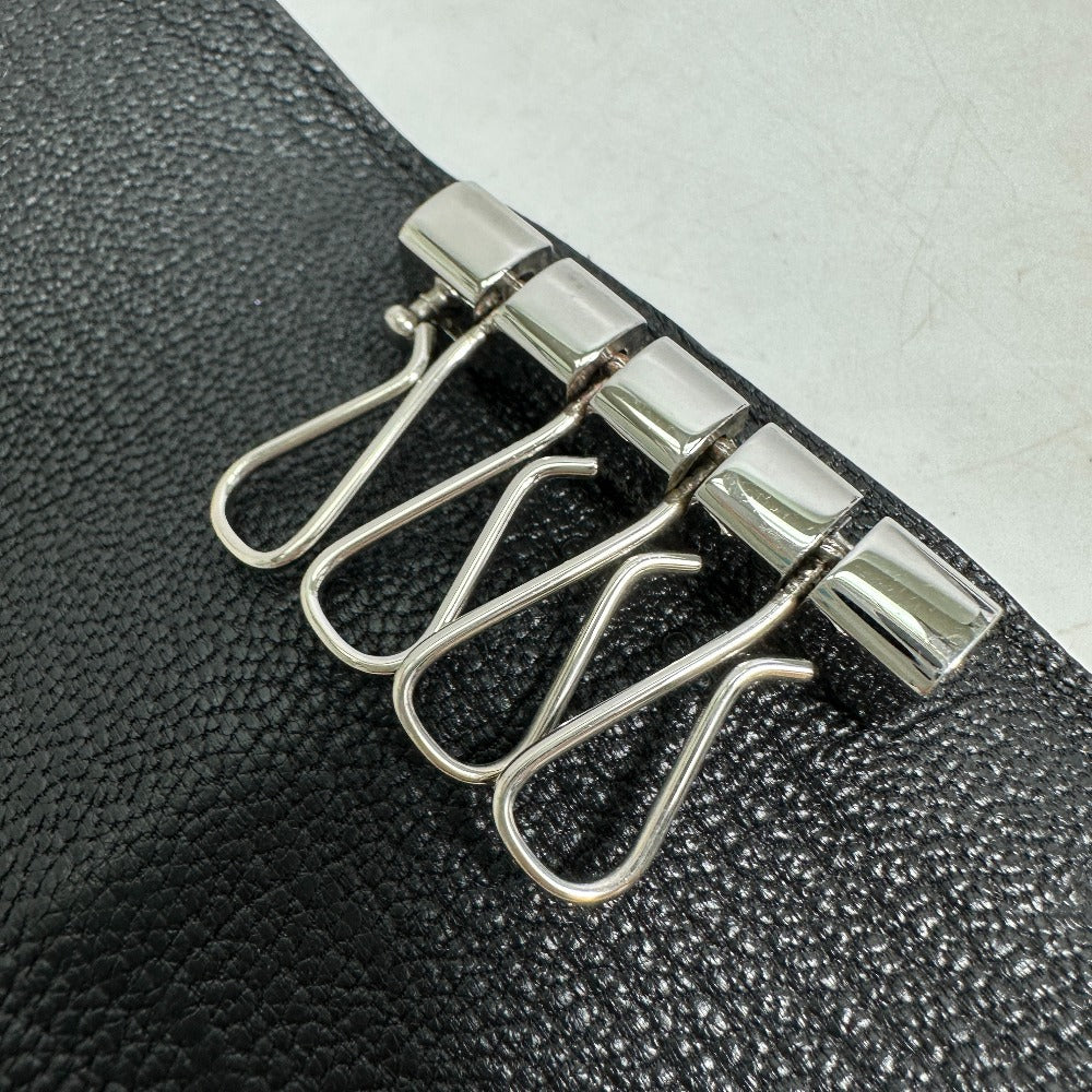 HERMES Key case Key holder  Chevre Misol black HMetal Key Bean unisex(Unisex) Used Authentic