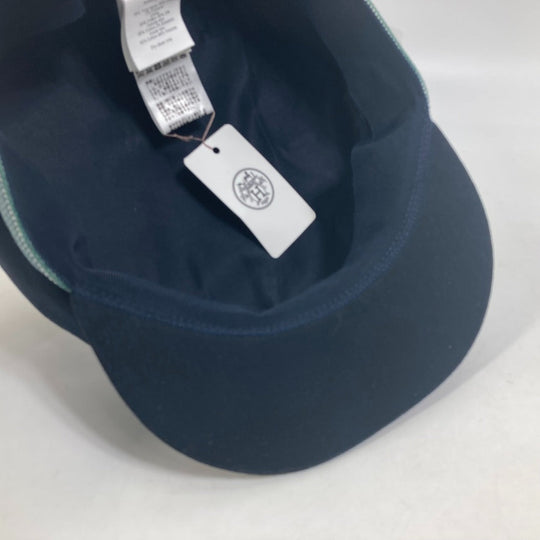HERMES Casquette Cotton, Hemp Navy Serie CAVALE Casquette Women 58 Used Authentic