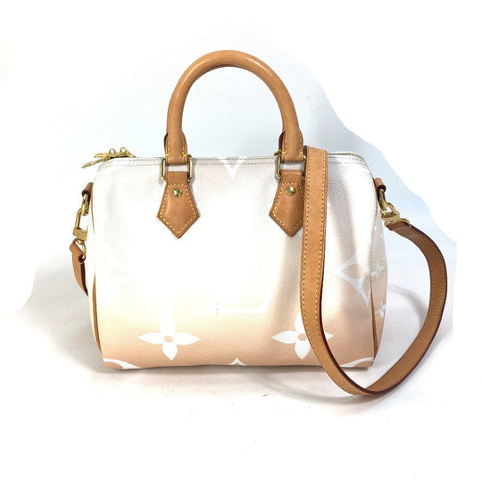 LOUIS VUITTON Handbag M45722 Monogram giant canvas Orange Monogram Giant Gradient Speedy bandouliere25 Women Used Authentic