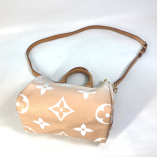 LOUIS VUITTON Handbag M45722 Monogram giant canvas Orange Monogram Giant Gradient Speedy bandouliere25 Women Used Authentic
