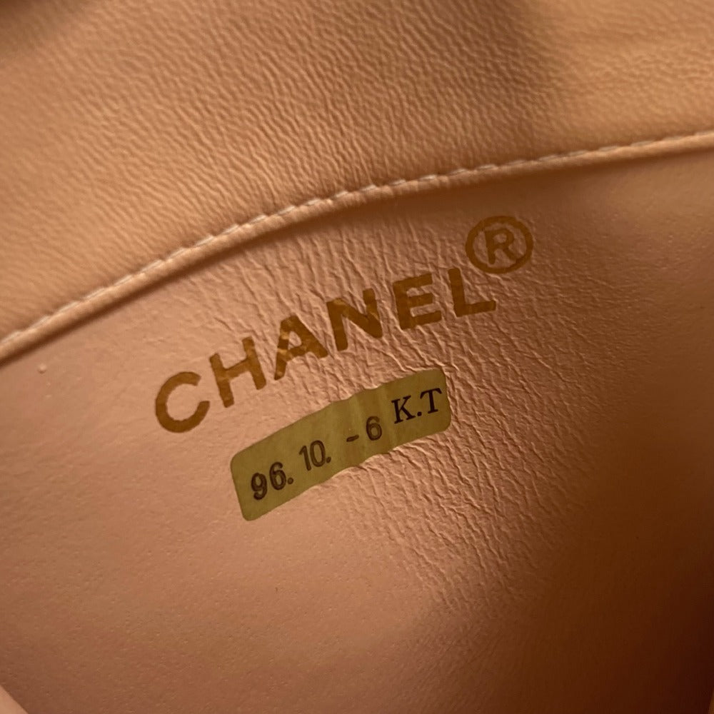 CHANEL Shoulder Bag lambskin Pink type neck pouch smartphone pouch Matelasse Pouch Quilting Women Used Authentic