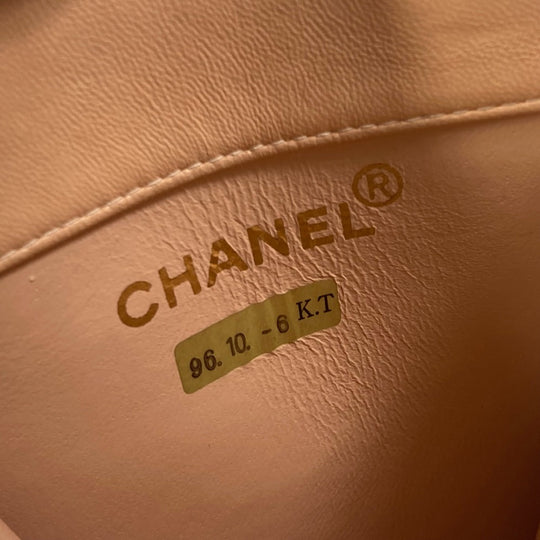 CHANEL Shoulder Bag lambskin Pink type neck pouch smartphone pouch Matelasse Pouch Quilting Women Used Authentic