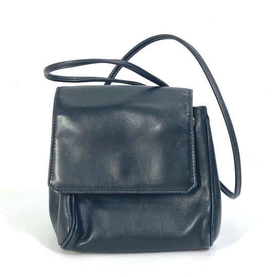 Dior Shoulder Bag leather black pochette bag purse Women Used Authentic