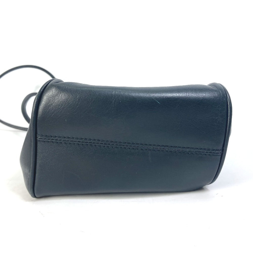Dior Shoulder Bag leather black pochette bag purse Women Used Authentic