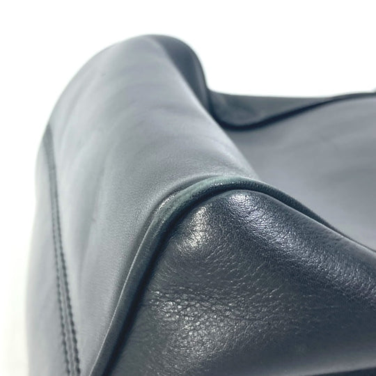 Dior Shoulder Bag leather black pochette bag purse Women Used Authentic