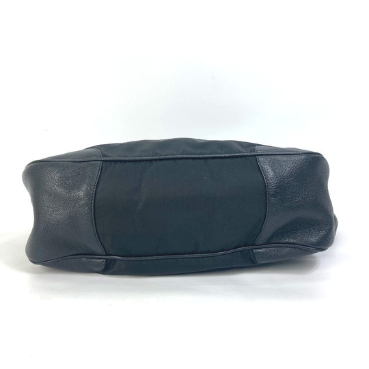 PRADA Tote Bag Nylon / leather black Handbag Shoulder Bag Triangle logo plate Women Used Authentic