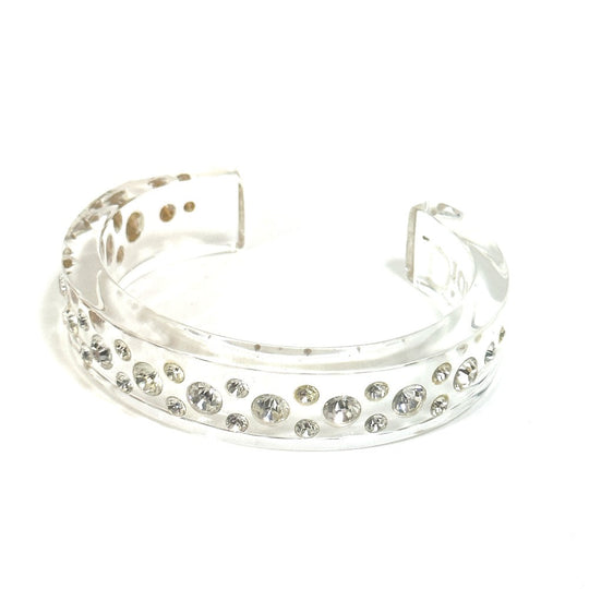 Dior Bangle Plastic, Rhinestone clear logo Rhinestone