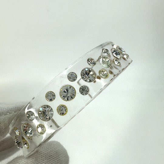 Dior Bangle Plastic, Rhinestone clear logo Rhinestone