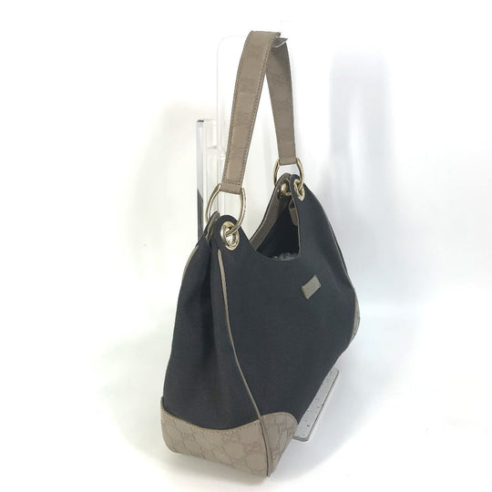 GUCCI Shoulder Bag 257265 Canvas / leather Dark Navy type GG Guccisima logo Women Used Authentic