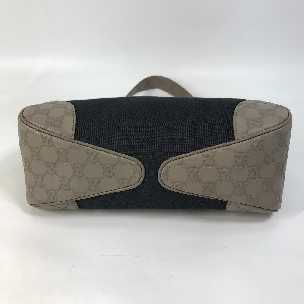 GUCCI Shoulder Bag 257265 Canvas / leather Dark Navy type GG Guccisima logo Women Used Authentic