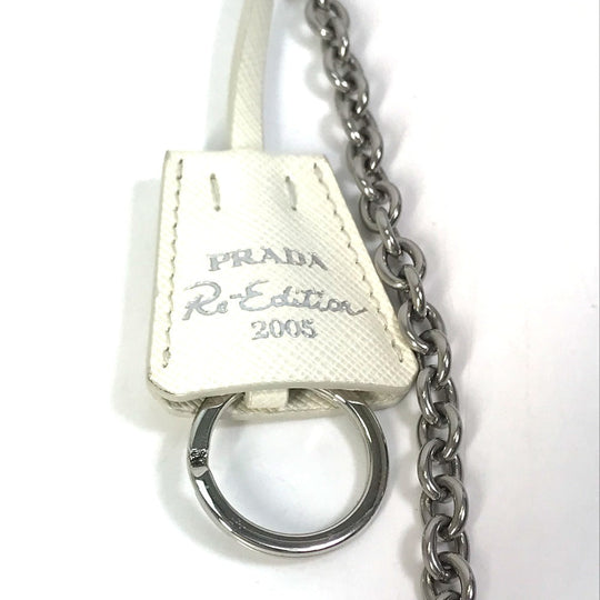PRADA Shoulder Bag 1BH204 Nylon white Triangle logo plate Re-Edition 2005 Women Used Authentic