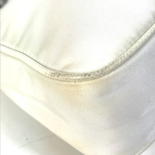 PRADA Shoulder Bag 1BH204 Nylon white Triangle logo plate Re-Edition 2005 Women Used Authentic