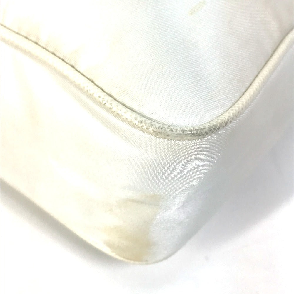 PRADA Shoulder Bag 1BH204 Nylon white Triangle logo plate Re-Edition 2005 Women Used Authentic