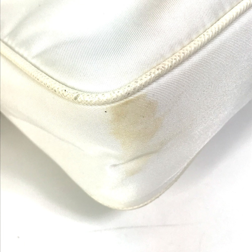 PRADA Shoulder Bag 1BH204 Nylon white Triangle logo plate Re-Edition 2005 Women Used Authentic