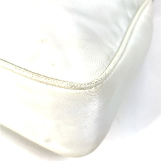 PRADA Shoulder Bag 1BH204 Nylon white Triangle logo plate Re-Edition 2005 Women Used Authentic