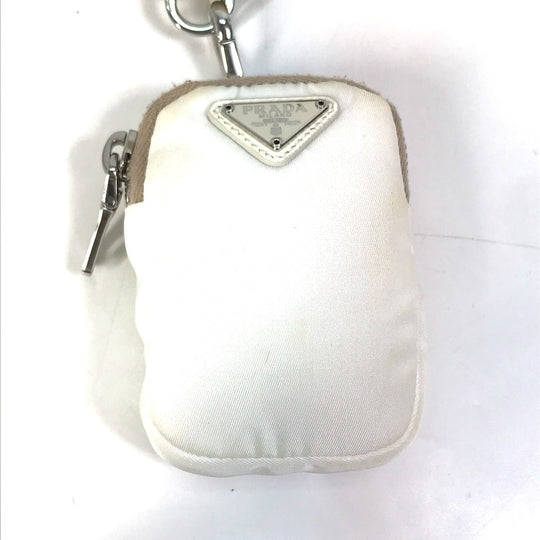 PRADA Shoulder Bag 1BH204 Nylon white Triangle logo plate Re-Edition 2005 Women Used Authentic