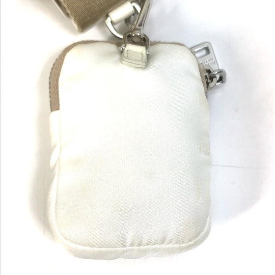 PRADA Shoulder Bag 1BH204 Nylon white Triangle logo plate Re-Edition 2005 Women Used Authentic