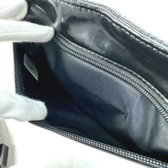 BURBERRY Sling bag 8028160 enamel enamel leather black logo BRUMMELL horse ferry HOSEFEY mens Used Authentic
