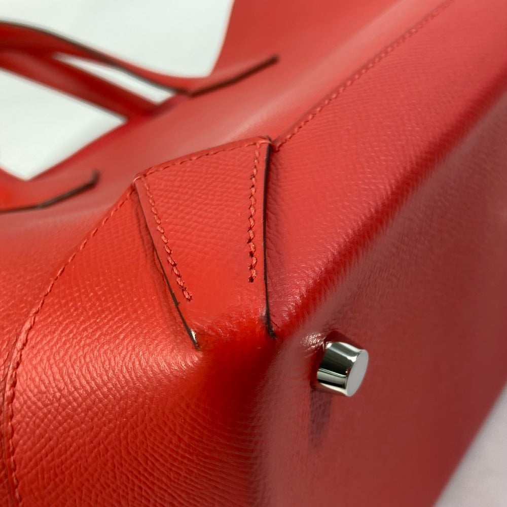 HERMES Tote Bag Evercolor, Epsom Red maxi box cover 30 Women Used Authentic