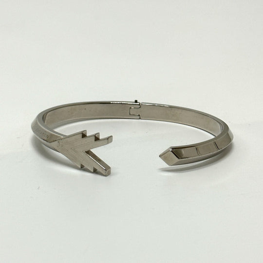 LOUIS VUITTON Bangle M00051 Gold Plated Silver bracelet cuff VVV mens Used Authentic