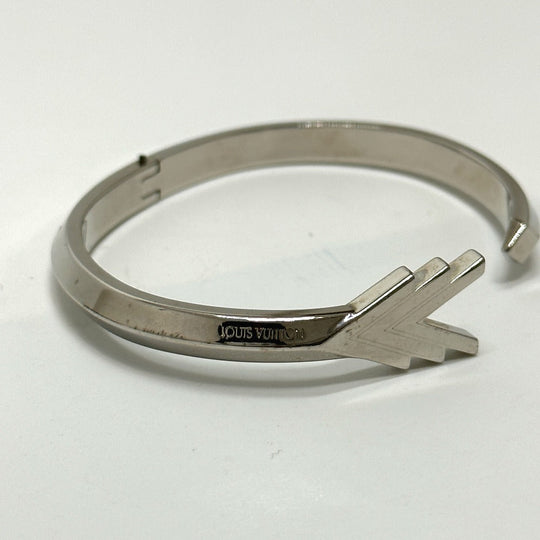 LOUIS VUITTON Bangle M00051 Gold Plated Silver bracelet cuff VVV mens Used Authentic