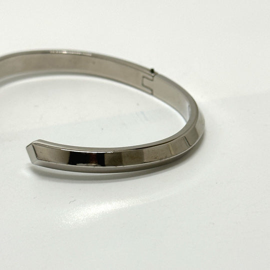 LOUIS VUITTON Bangle M00051 Gold Plated Silver bracelet cuff VVV mens Used Authentic