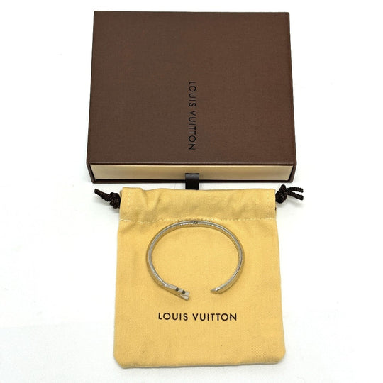 LOUIS VUITTON Bangle M00051 Gold Plated Silver bracelet cuff VVV mens Used Authentic