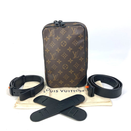 LOUIS VUITTON Shoulder Bag M44477 Monogram canvas Brown Monogram Solar Powered Ray Utility Side Bag mens Used Authentic