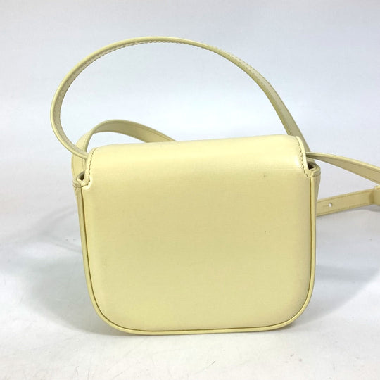 CELINE Shoulder Bag 10I513DPV.11OY leather yellow Shiny calfskin mini triomphe Women Used Authentic