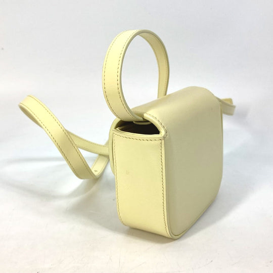 CELINE Shoulder Bag 10I513DPV.11OY leather yellow Shiny calfskin mini triomphe Women Used Authentic