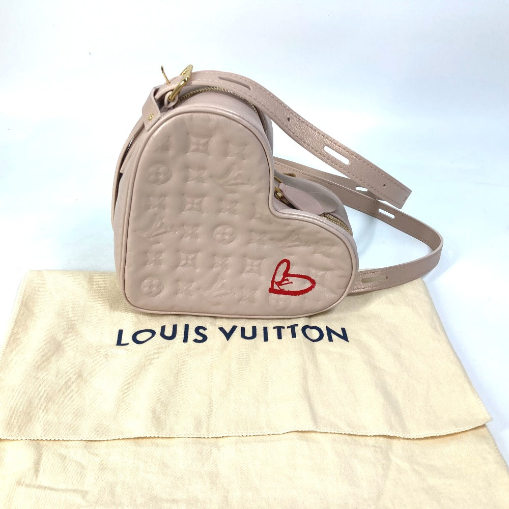 LOUIS VUITTON Shoulder Bag M58738 leather pink Monogram Sac Cool Fallen Love Women Used Authentic