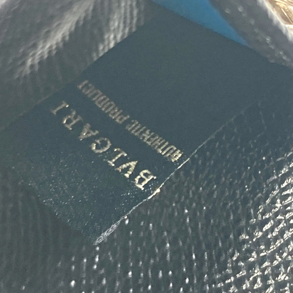 BVLGARI Key case Key holder  leather black Bulgari Bulgari ring clip logo clip mens Used Authentic
