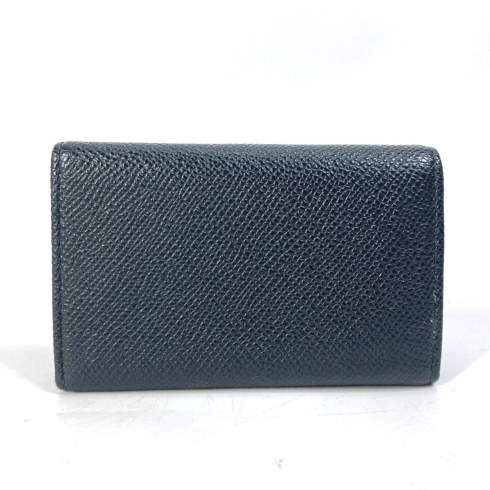 BVLGARI Key case Key holder  leather black Bulgari Bulgari ring clip logo clip mens Used Authentic